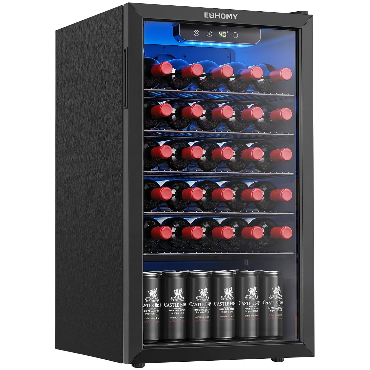 Wine Beer Mini Fridge - 125 Litre Cam Kapılı Soda, Bira,
