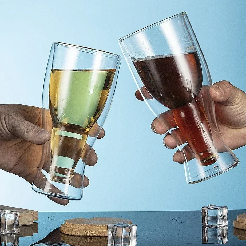 Wine Vodka Beer - Yaratıcı kokteyl şarap bardağı kupa Çift