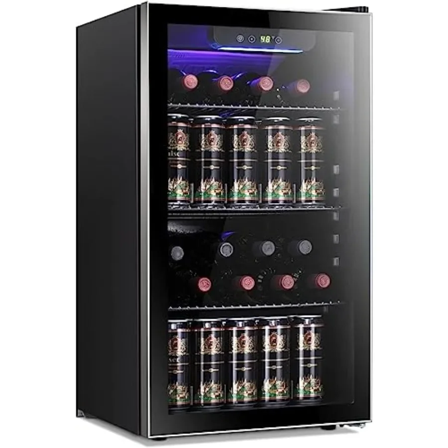 Wine Beer Mini Fridge - 26 Şişe 130 Kutu Şarap Soğutucu/Dolap