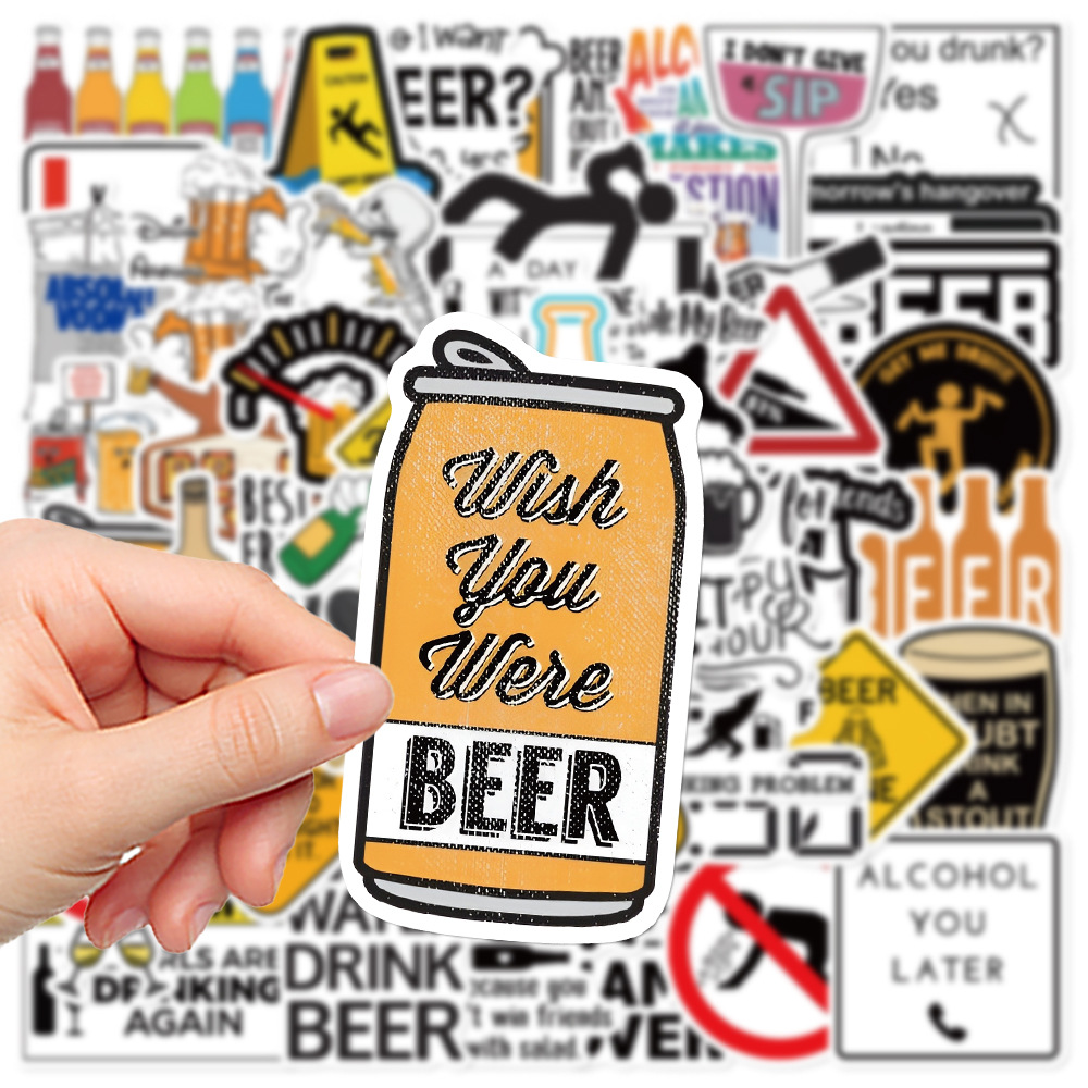 Wine Vodka Beer - 10/30/52 adet komik Alcoholism votka bira
