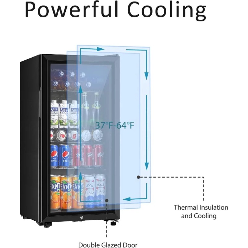 İçecek Buzdolabı, 3,2 Cu.ft Çi - Wine Beer Mini Fridge incelemesi ve fiyatı