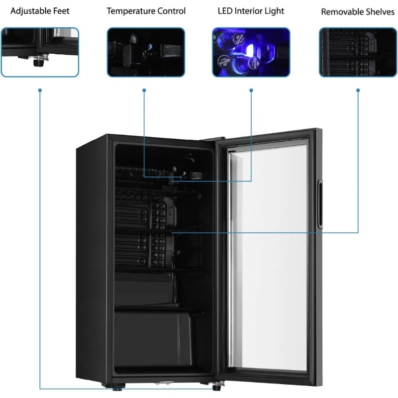 İçecek Buzdolabı, 3,2 Cu.ft Çi - Wine Beer Mini Fridge incelemesi ve fiyatı