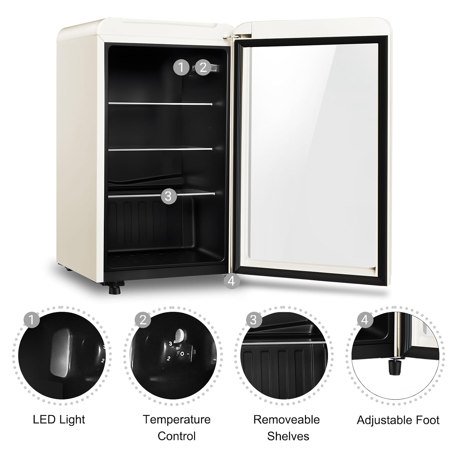 Retro İçecek Buzdolabı, 3.2 Cu - Wine Beer Mini Fridge incelemesi ve fiyatı