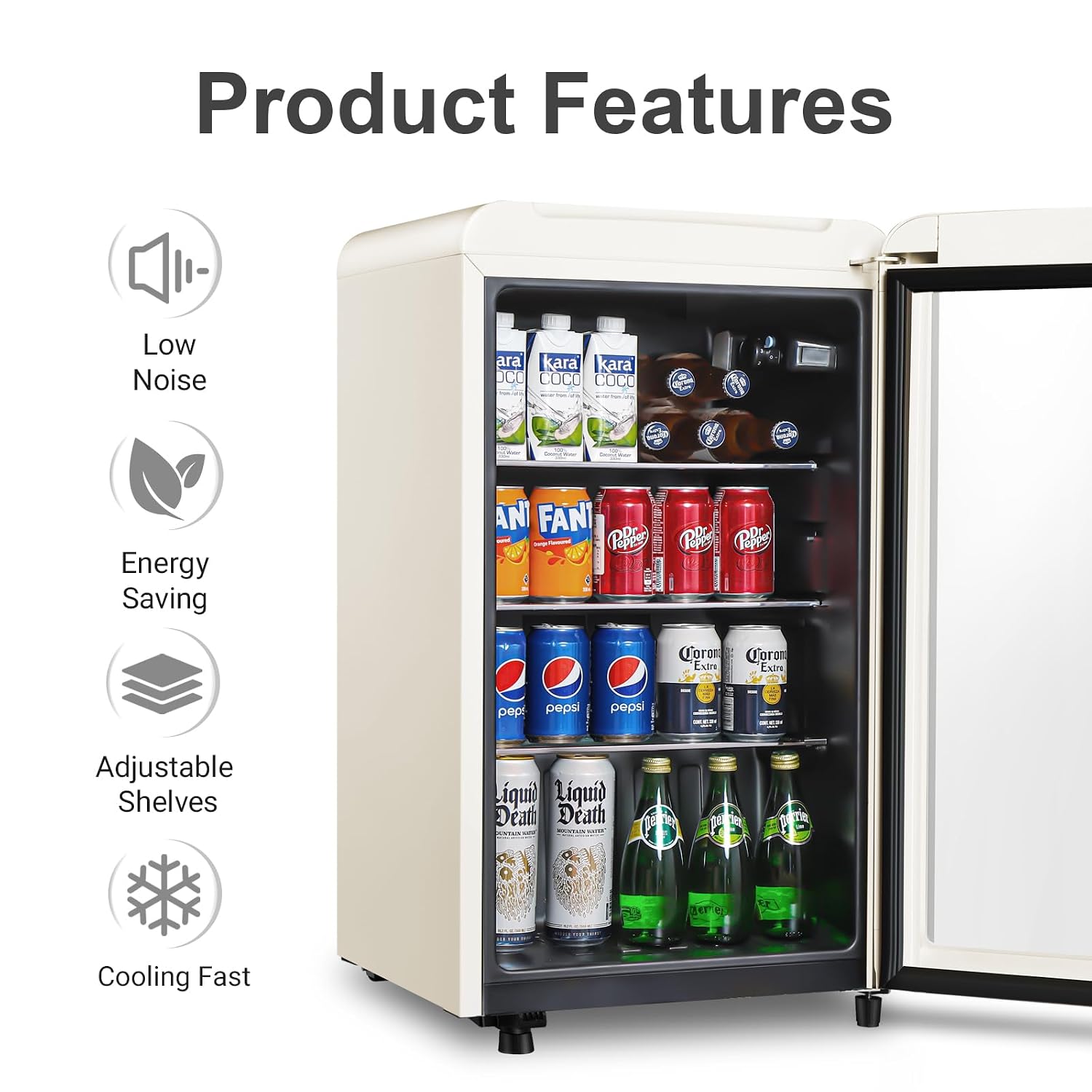 Retro İçecek Buzdolabı, 3.2 Cu - Wine Beer Mini Fridge incelemesi ve fiyatı