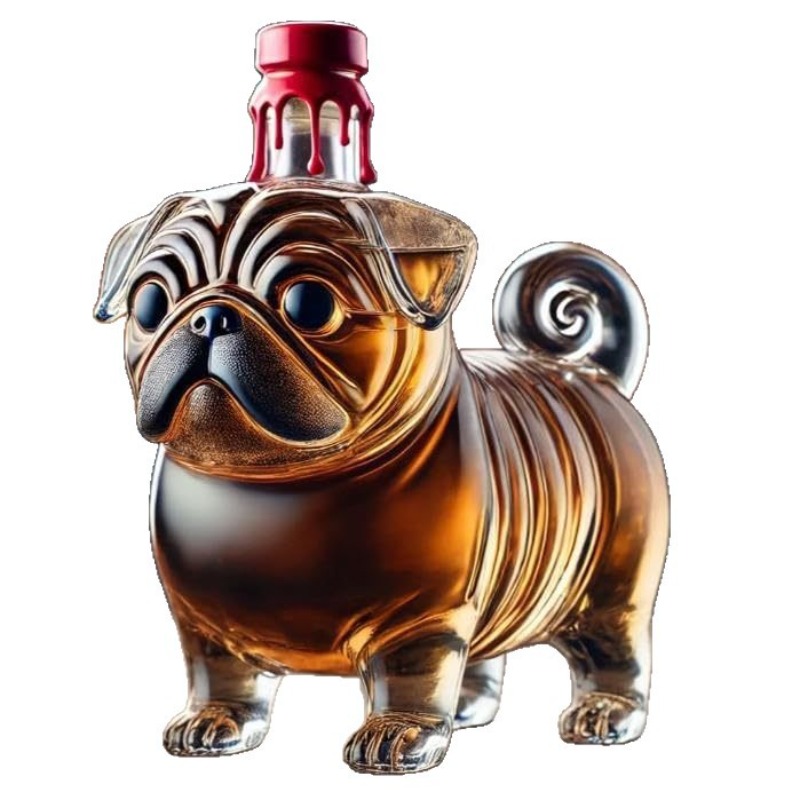 Şeffaf Viski Askısı Pug Şekill - Wine Vodka Beer incelemesi ve fiyatı